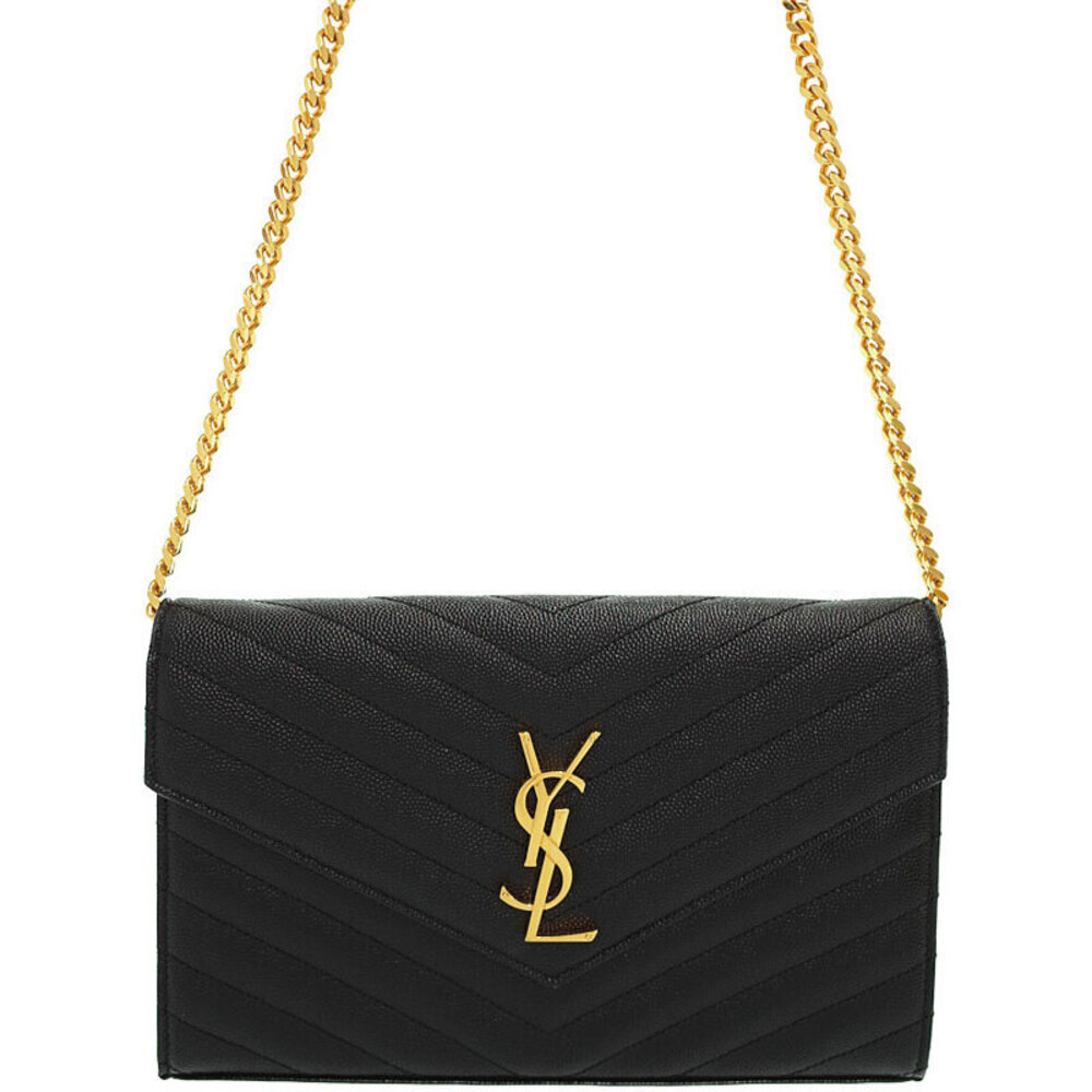 SAINT LAURENT Paris Monogram Chain Wallet